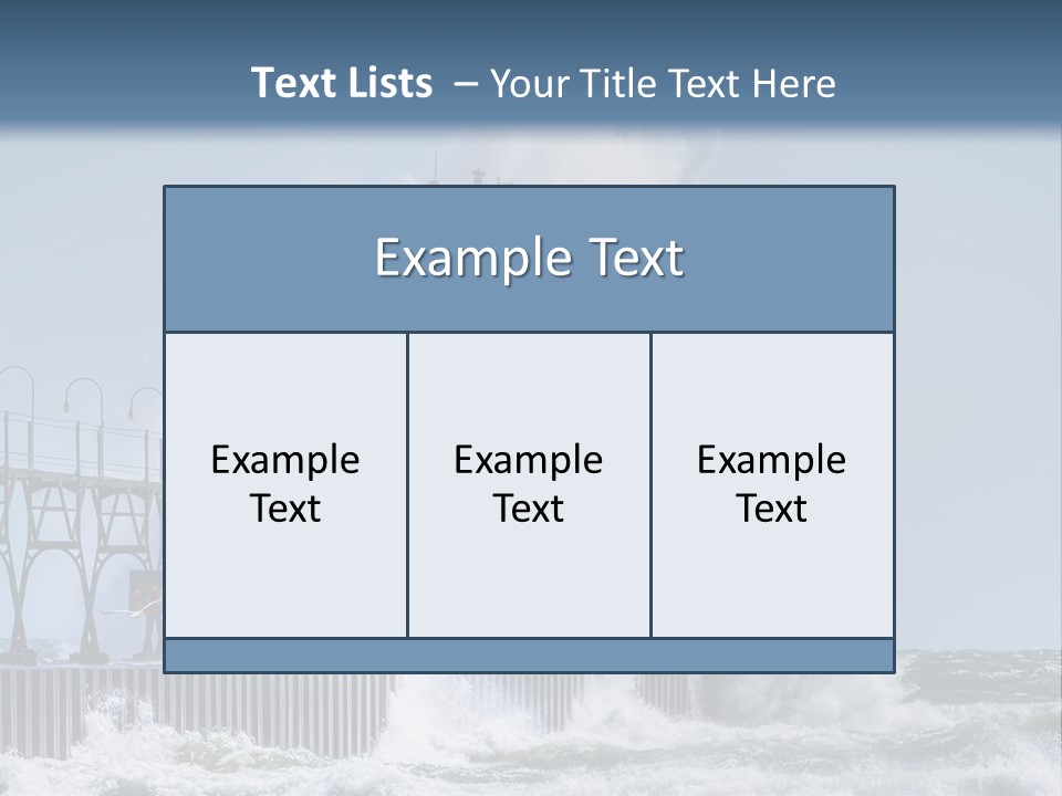 A Red Light House In The Ocean With Waves Crashing Over It PowerPoint Template