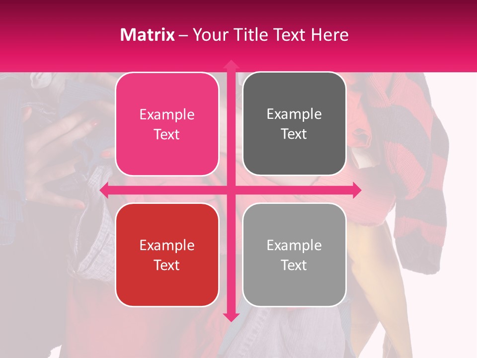 A Woman Is Holding A Pile Of Clothes PowerPoint Template