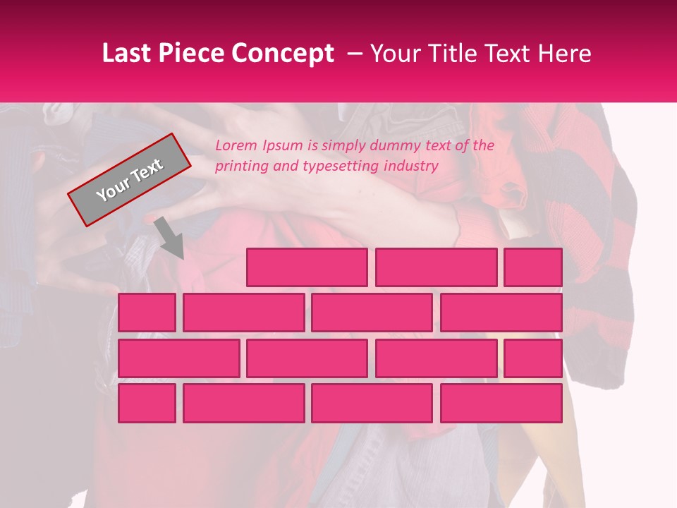 A Woman Is Holding A Pile Of Clothes PowerPoint Template