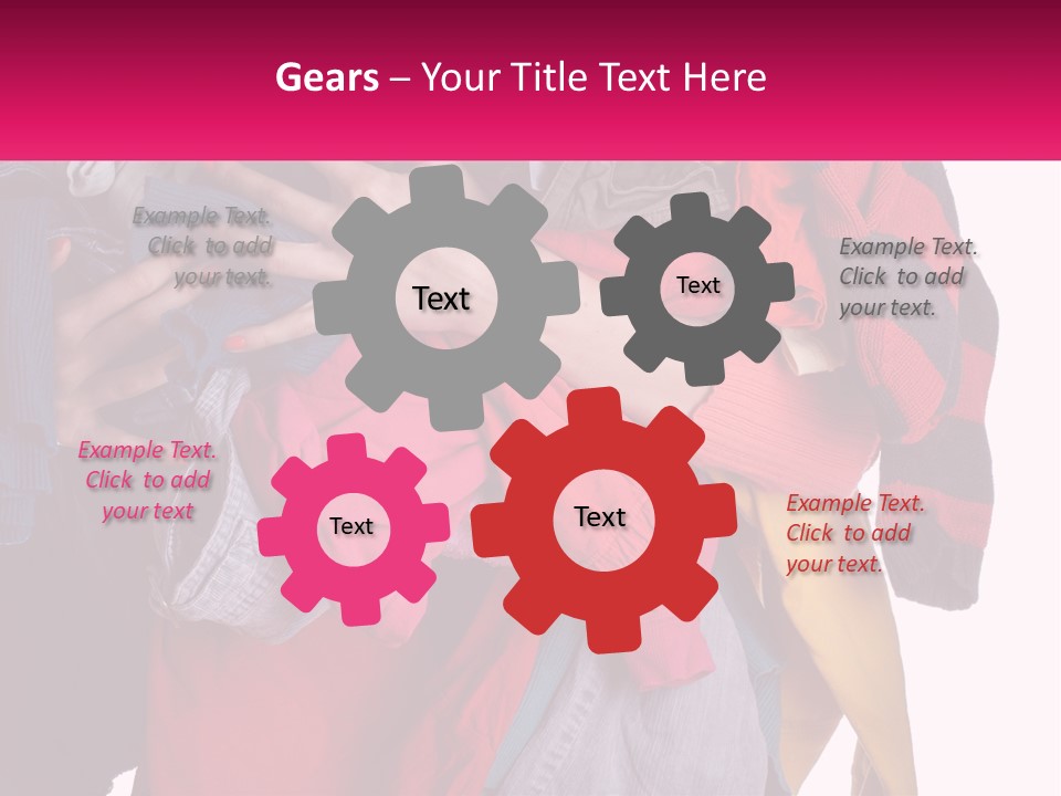 A Woman Is Holding A Pile Of Clothes PowerPoint Template