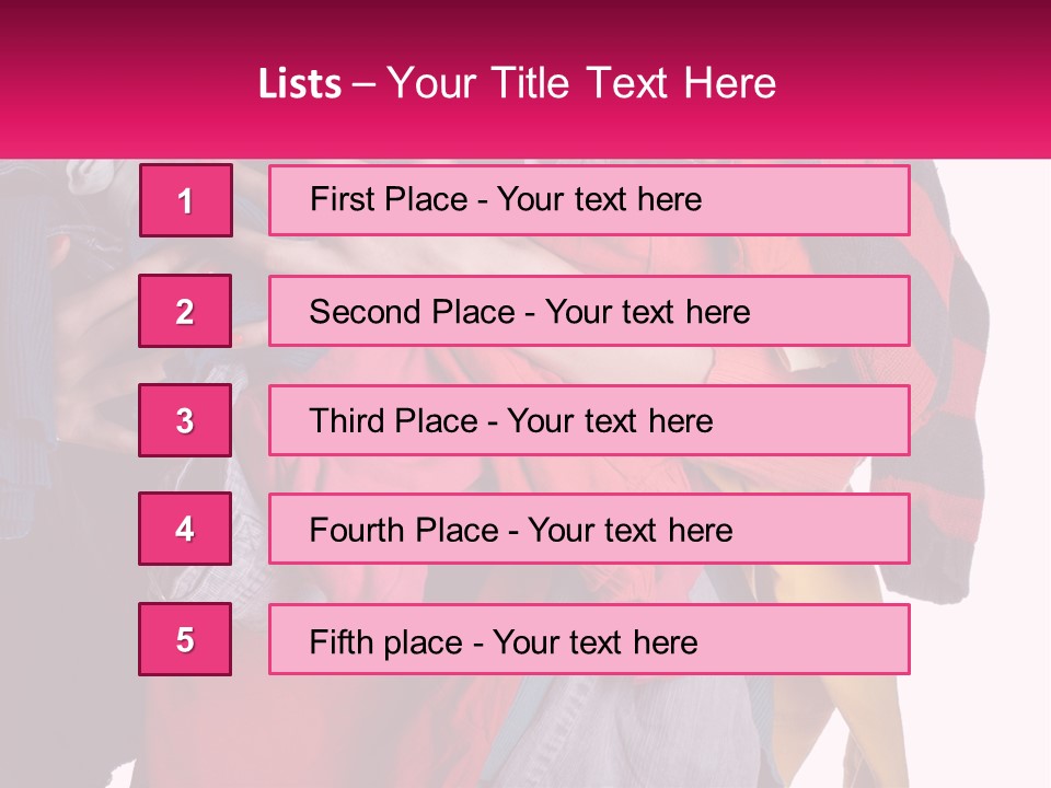 A Woman Is Holding A Pile Of Clothes PowerPoint Template