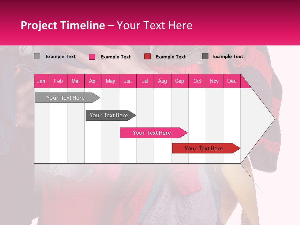 A Woman Is Holding A Pile Of Clothes PowerPoint Template