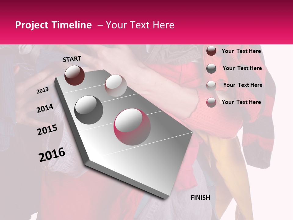 A Woman Is Holding A Pile Of Clothes PowerPoint Template