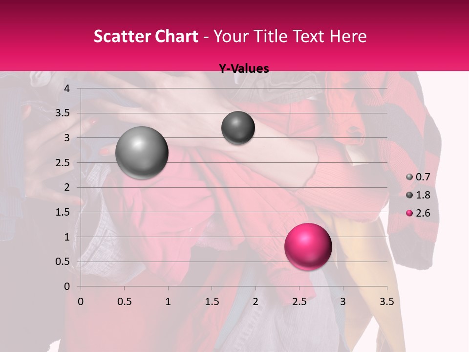 A Woman Is Holding A Pile Of Clothes PowerPoint Template