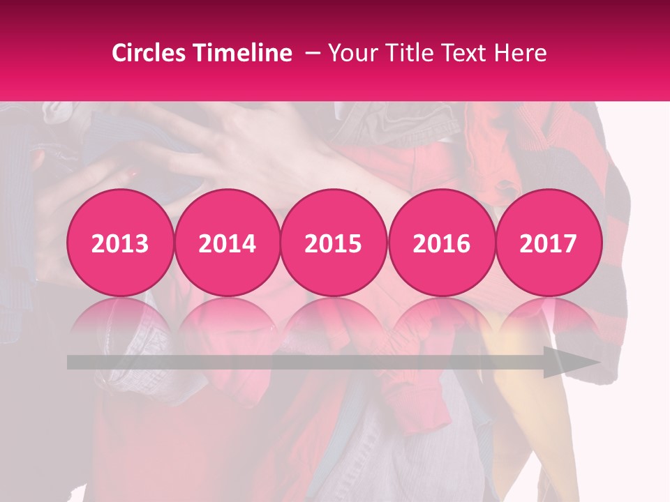 A Woman Is Holding A Pile Of Clothes PowerPoint Template