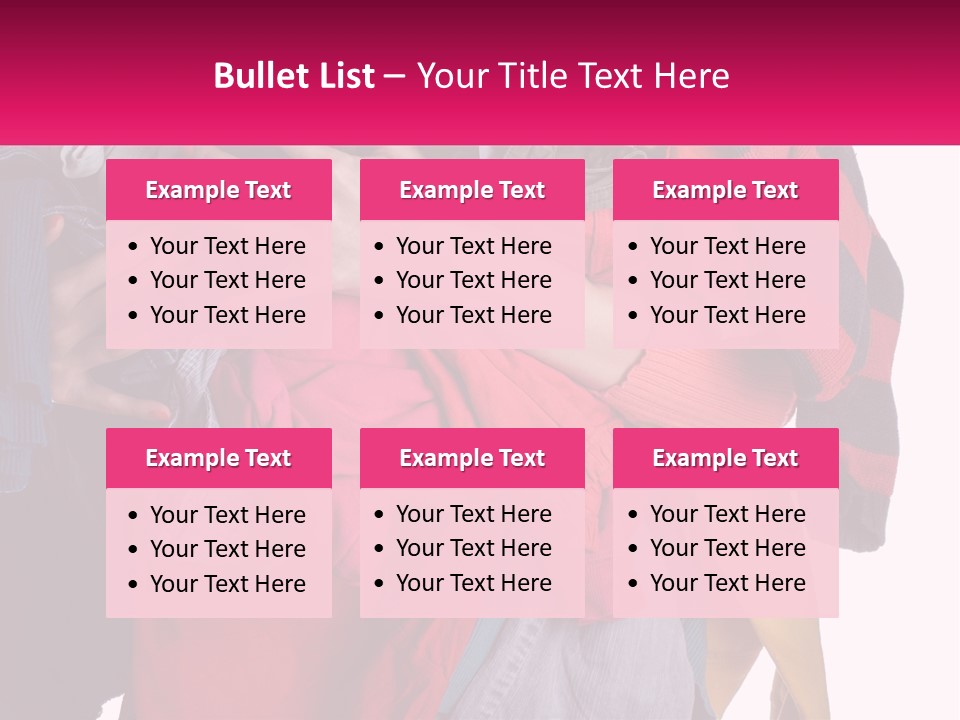 A Woman Is Holding A Pile Of Clothes PowerPoint Template