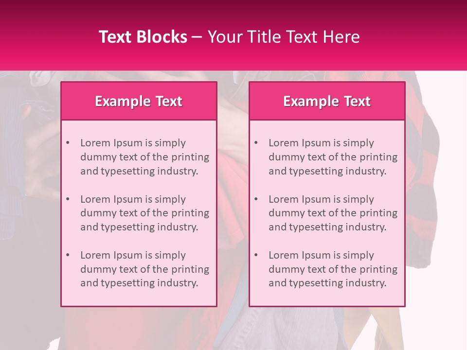 A Woman Is Holding A Pile Of Clothes PowerPoint Template