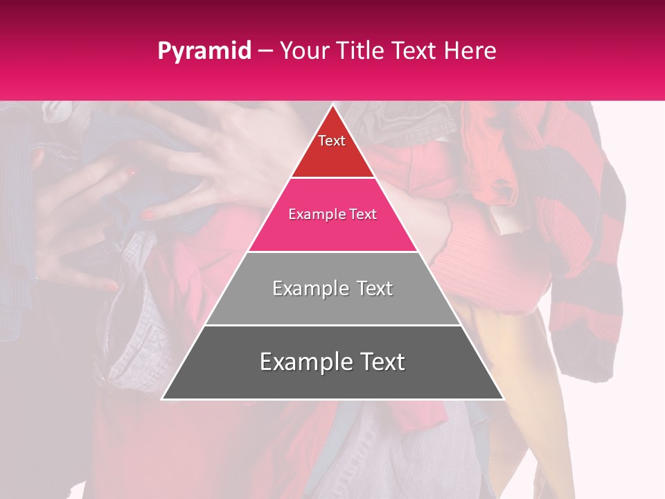 A Woman Is Holding A Pile Of Clothes PowerPoint Template