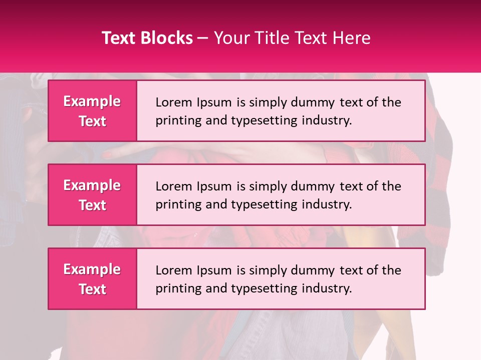 A Woman Is Holding A Pile Of Clothes PowerPoint Template