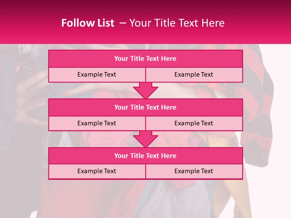 A Woman Is Holding A Pile Of Clothes PowerPoint Template