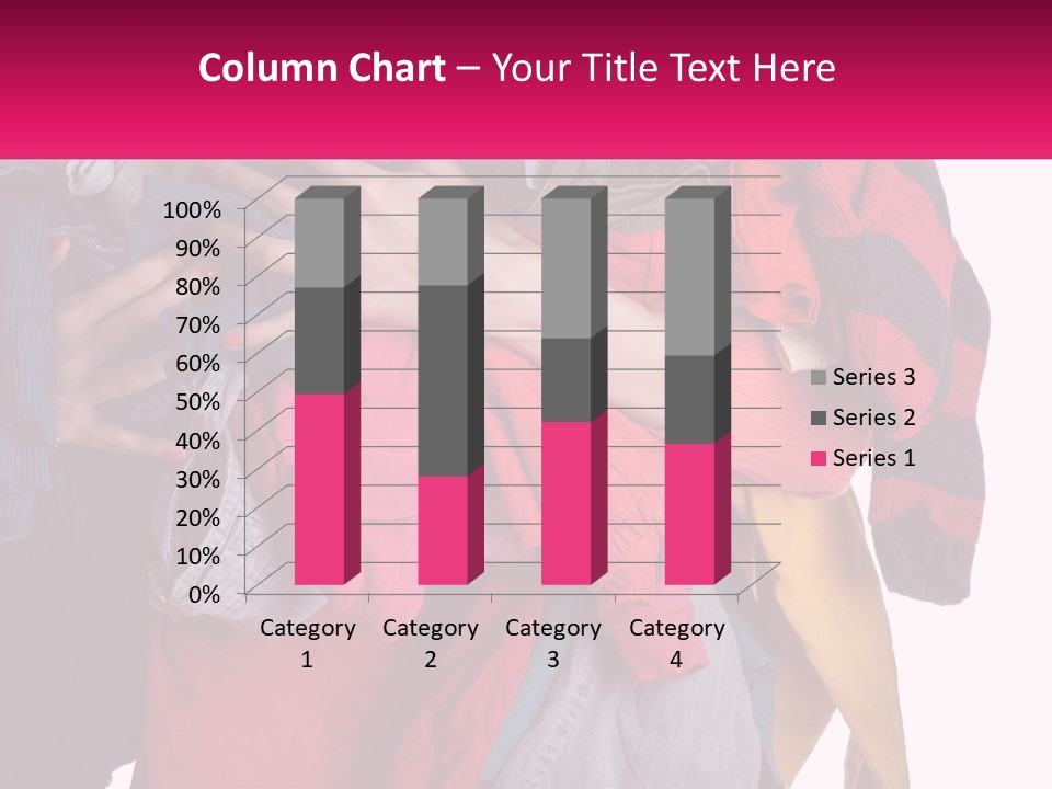 A Woman Is Holding A Pile Of Clothes PowerPoint Template