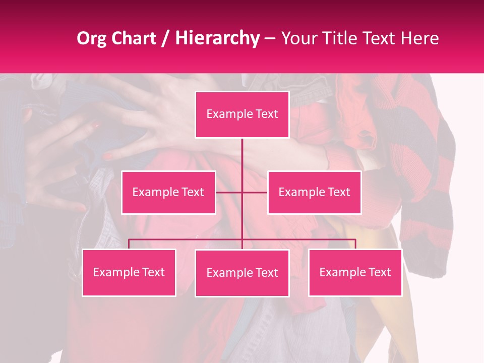 A Woman Is Holding A Pile Of Clothes PowerPoint Template