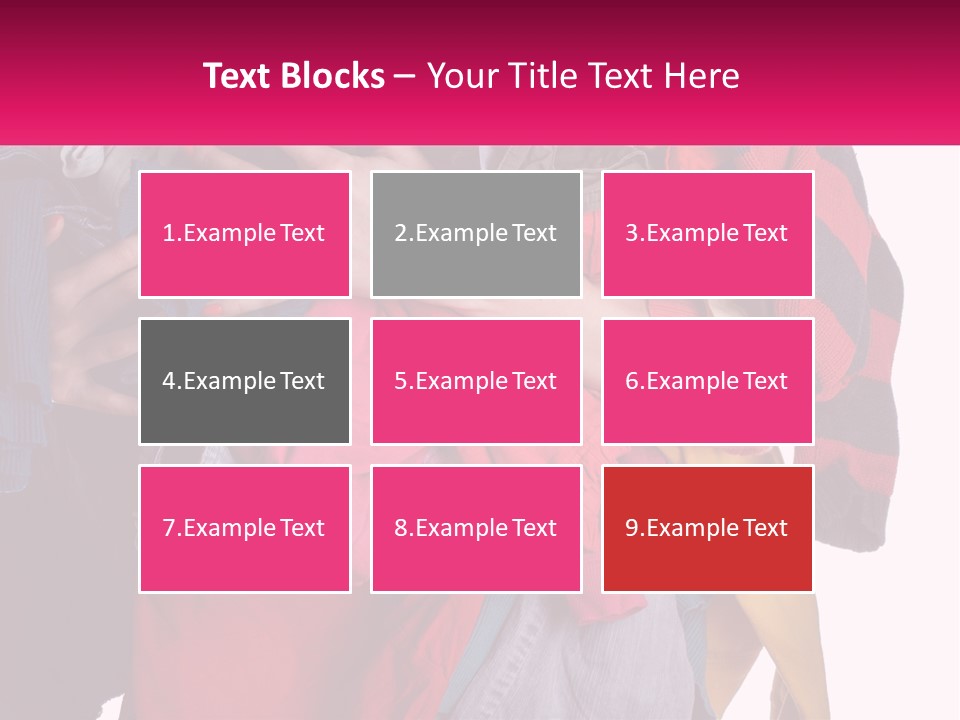 A Woman Is Holding A Pile Of Clothes PowerPoint Template