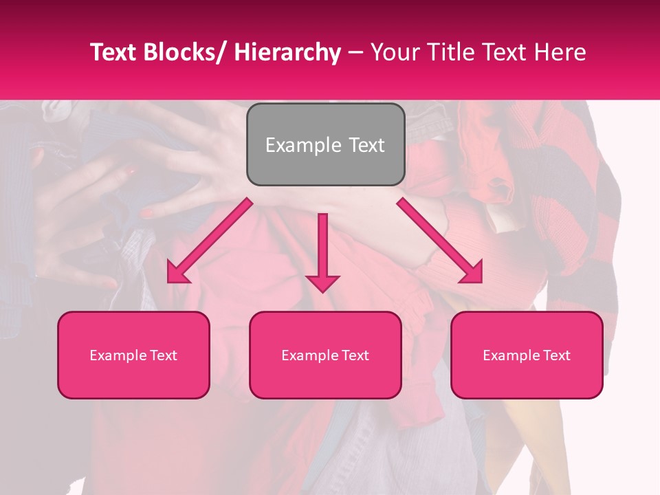 A Woman Is Holding A Pile Of Clothes PowerPoint Template