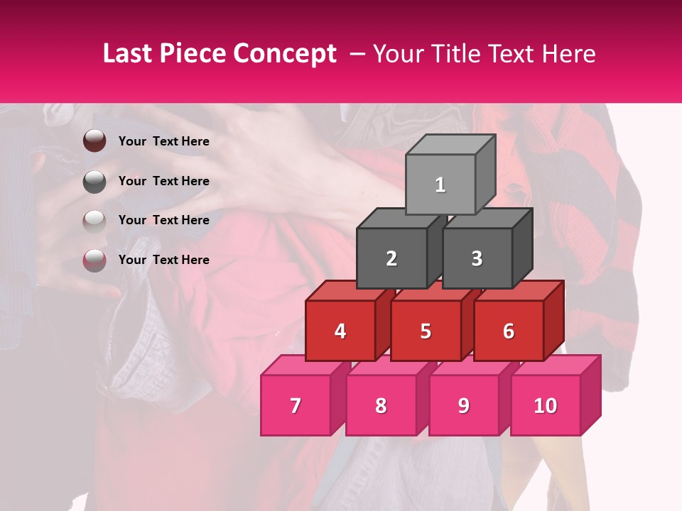 A Woman Is Holding A Pile Of Clothes PowerPoint Template