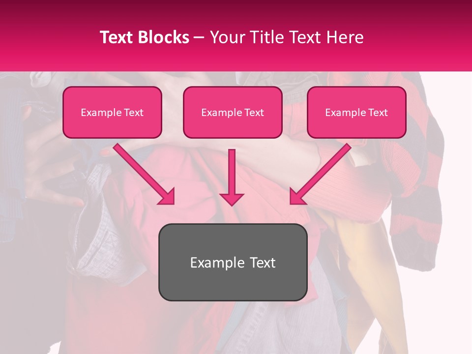 A Woman Is Holding A Pile Of Clothes PowerPoint Template