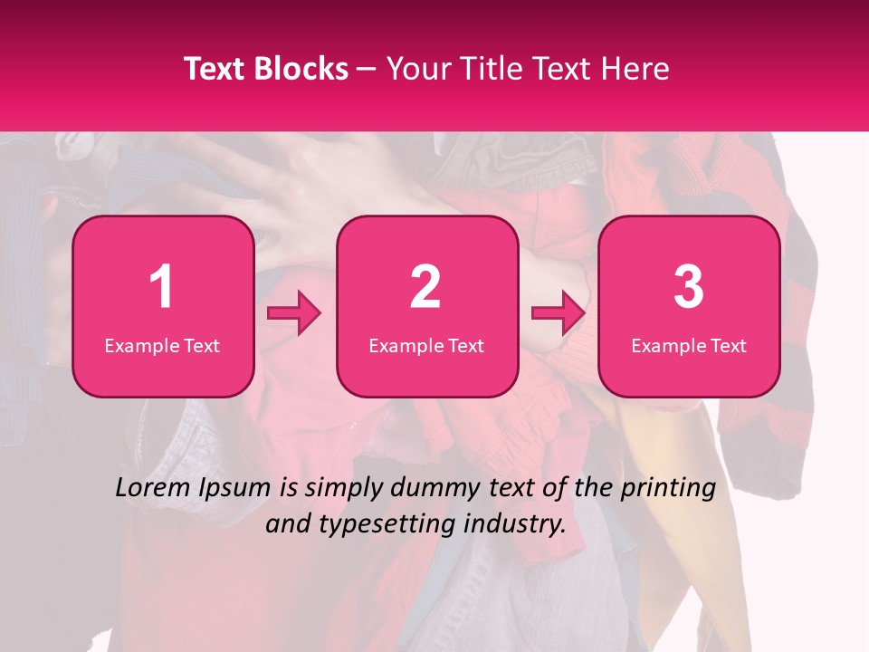 A Woman Is Holding A Pile Of Clothes PowerPoint Template