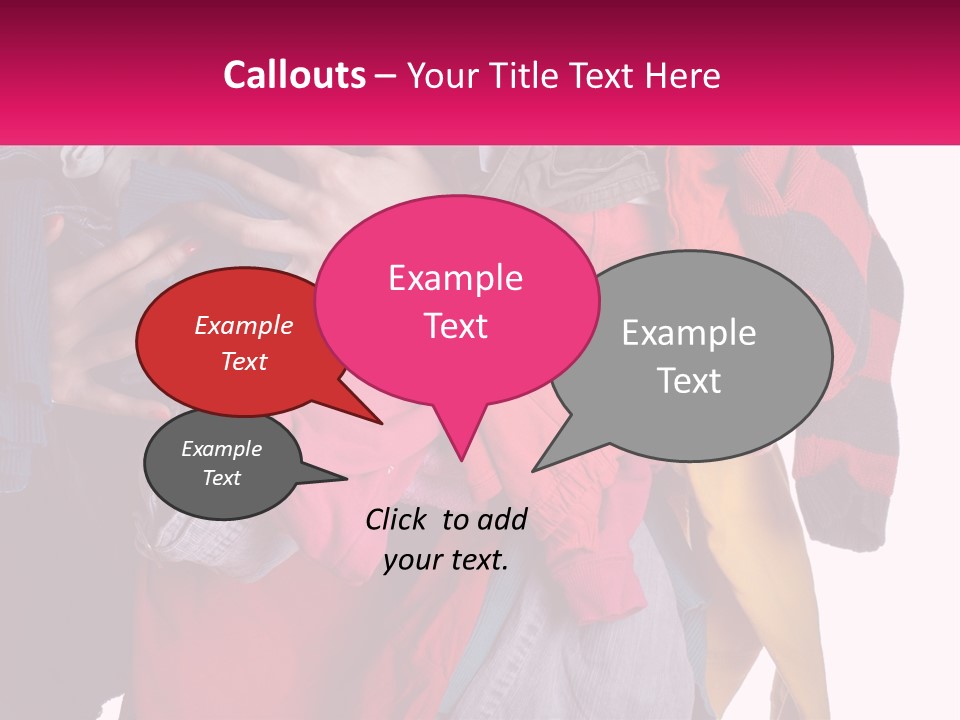 A Woman Is Holding A Pile Of Clothes PowerPoint Template