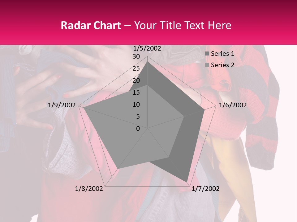 A Woman Is Holding A Pile Of Clothes PowerPoint Template