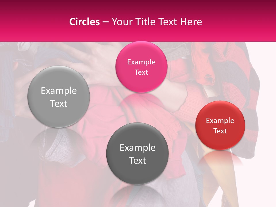 A Woman Is Holding A Pile Of Clothes PowerPoint Template