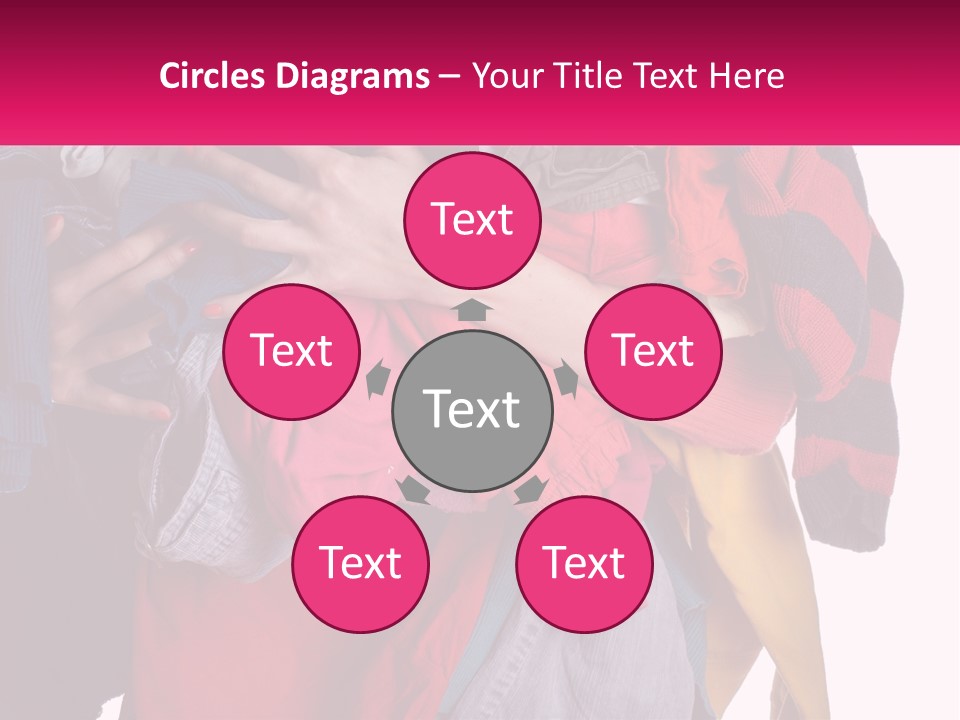 A Woman Is Holding A Pile Of Clothes PowerPoint Template