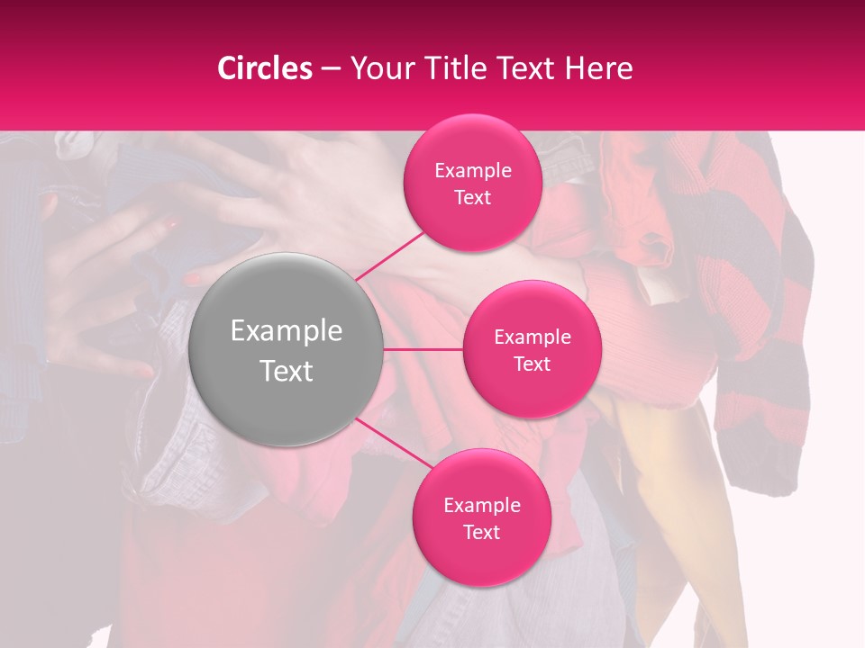 A Woman Is Holding A Pile Of Clothes PowerPoint Template