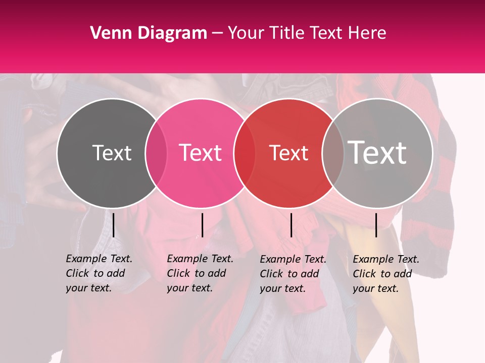 A Woman Is Holding A Pile Of Clothes PowerPoint Template