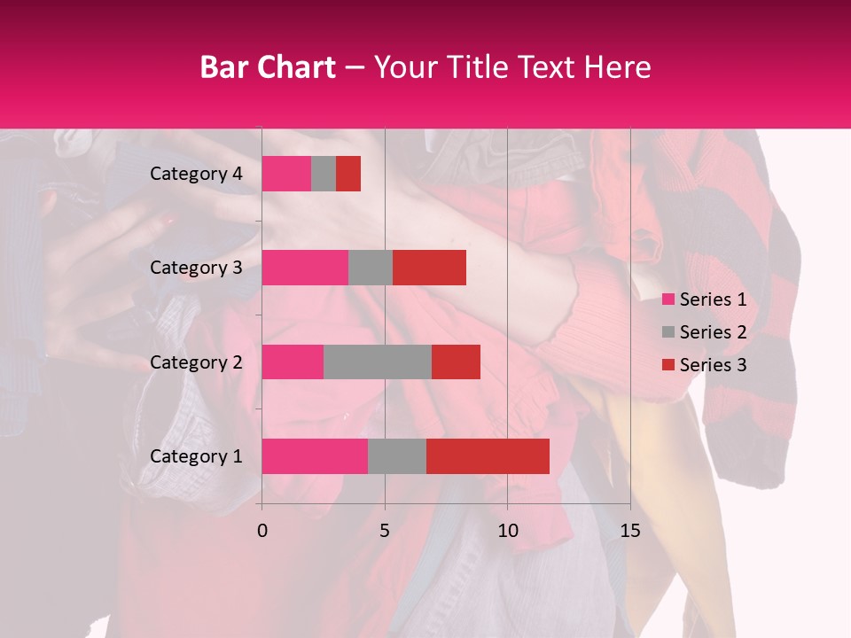 A Woman Is Holding A Pile Of Clothes PowerPoint Template