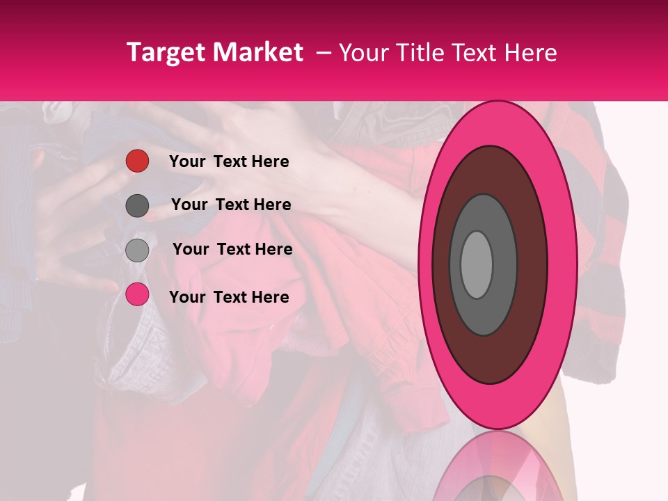 A Woman Is Holding A Pile Of Clothes PowerPoint Template