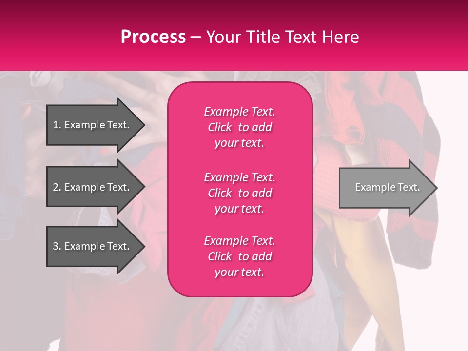 A Woman Is Holding A Pile Of Clothes PowerPoint Template