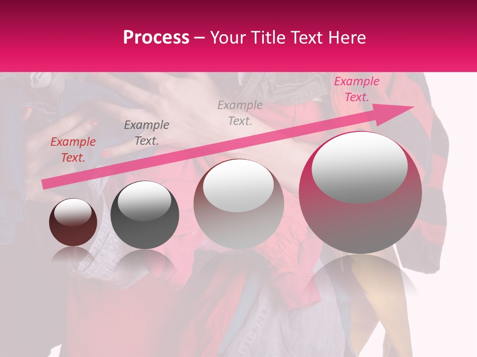 A Woman Is Holding A Pile Of Clothes PowerPoint Template