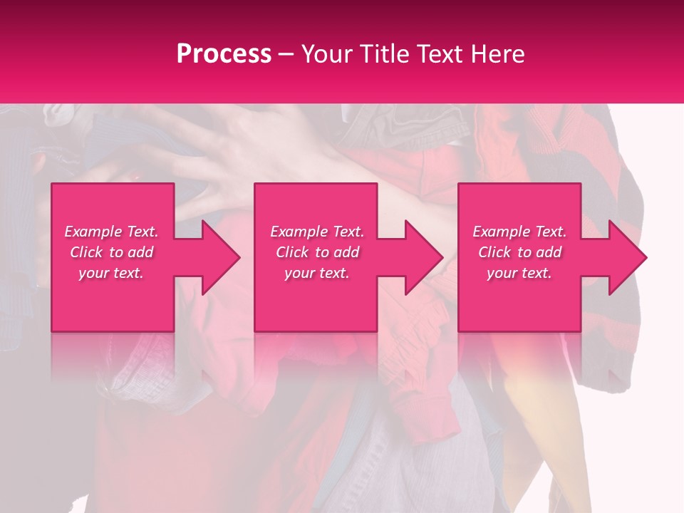 A Woman Is Holding A Pile Of Clothes PowerPoint Template