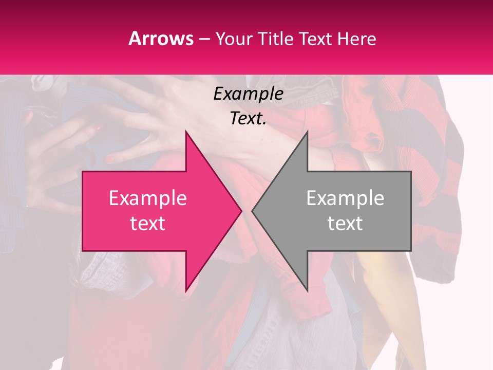A Woman Is Holding A Pile Of Clothes PowerPoint Template