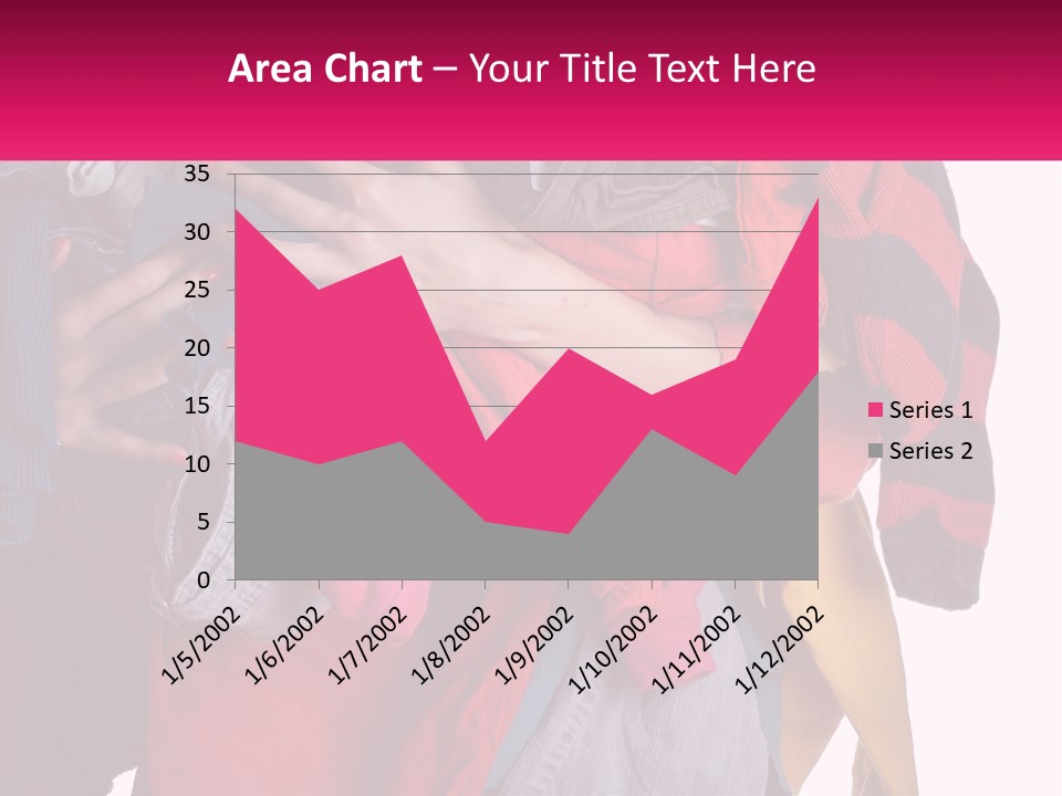 A Woman Is Holding A Pile Of Clothes PowerPoint Template