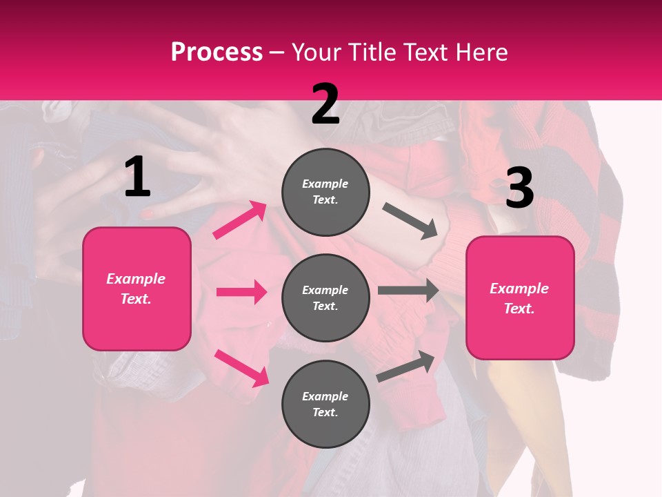 A Woman Is Holding A Pile Of Clothes PowerPoint Template