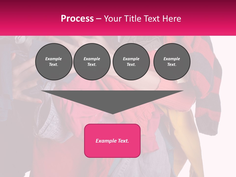 A Woman Is Holding A Pile Of Clothes PowerPoint Template