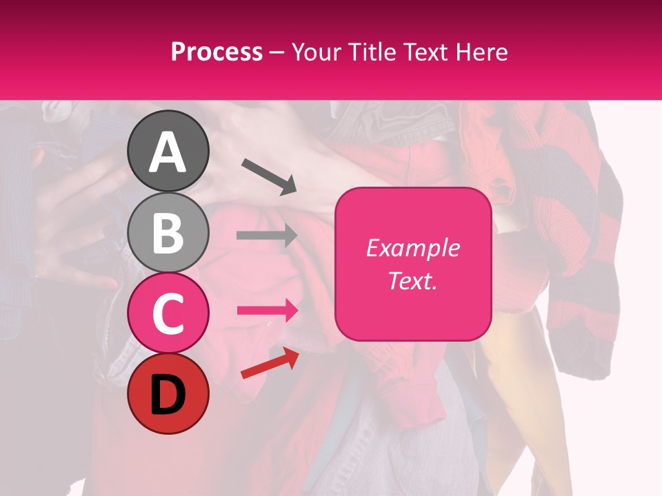 A Woman Is Holding A Pile Of Clothes PowerPoint Template