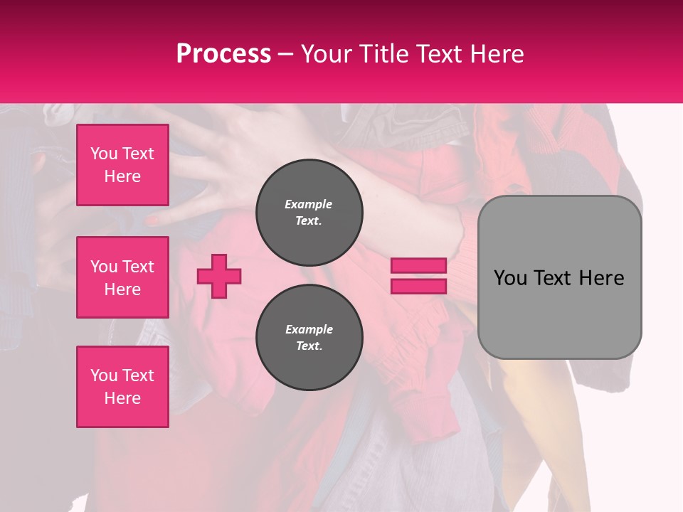 A Woman Is Holding A Pile Of Clothes PowerPoint Template