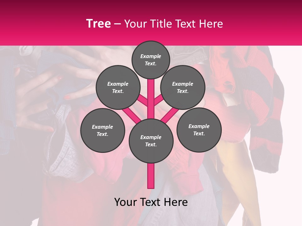 A Woman Is Holding A Pile Of Clothes PowerPoint Template