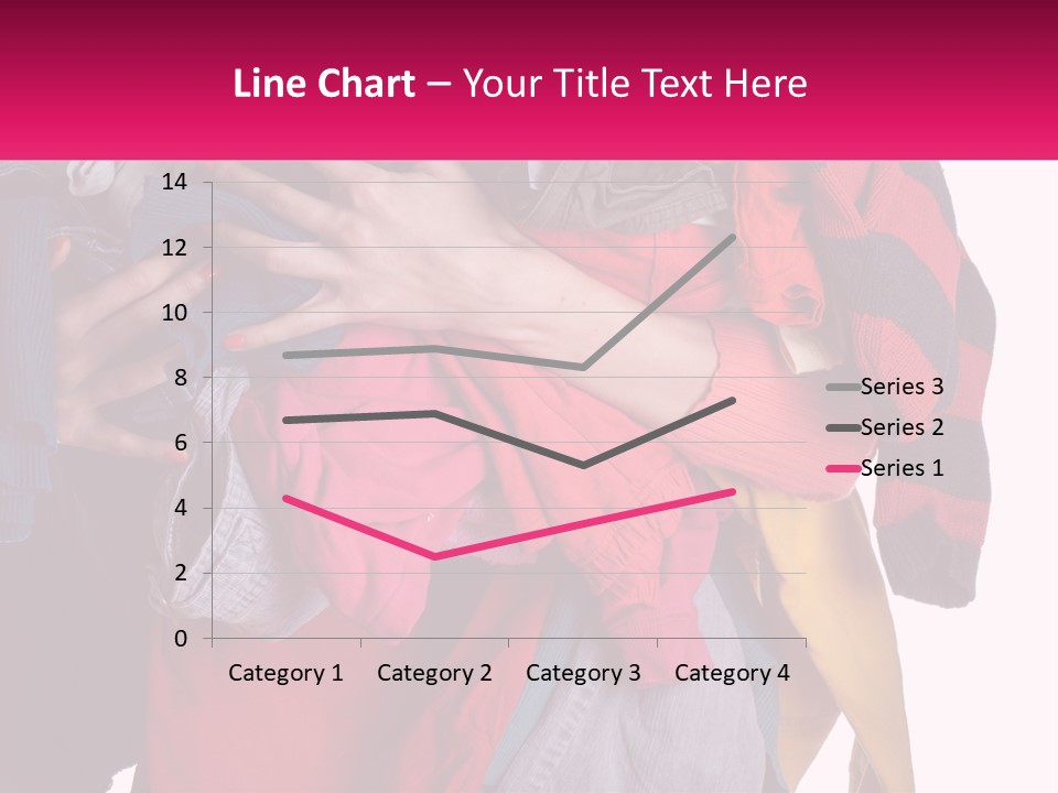 A Woman Is Holding A Pile Of Clothes PowerPoint Template