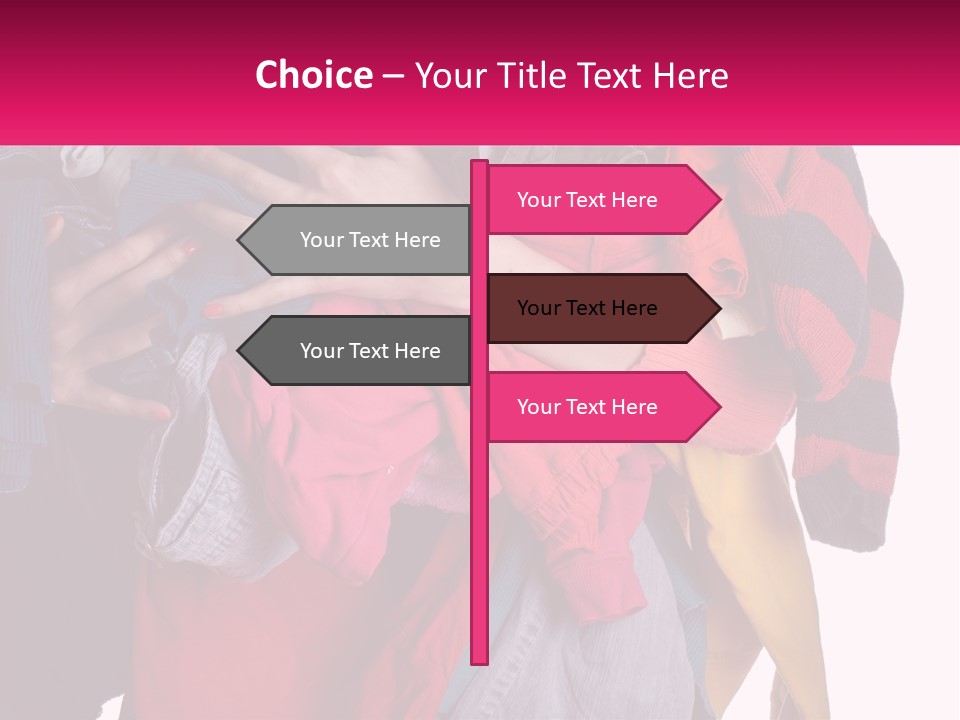 A Woman Is Holding A Pile Of Clothes PowerPoint Template