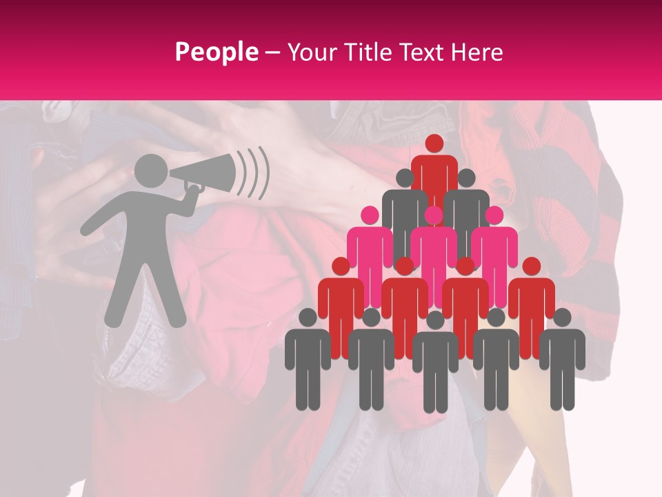 A Woman Is Holding A Pile Of Clothes PowerPoint Template