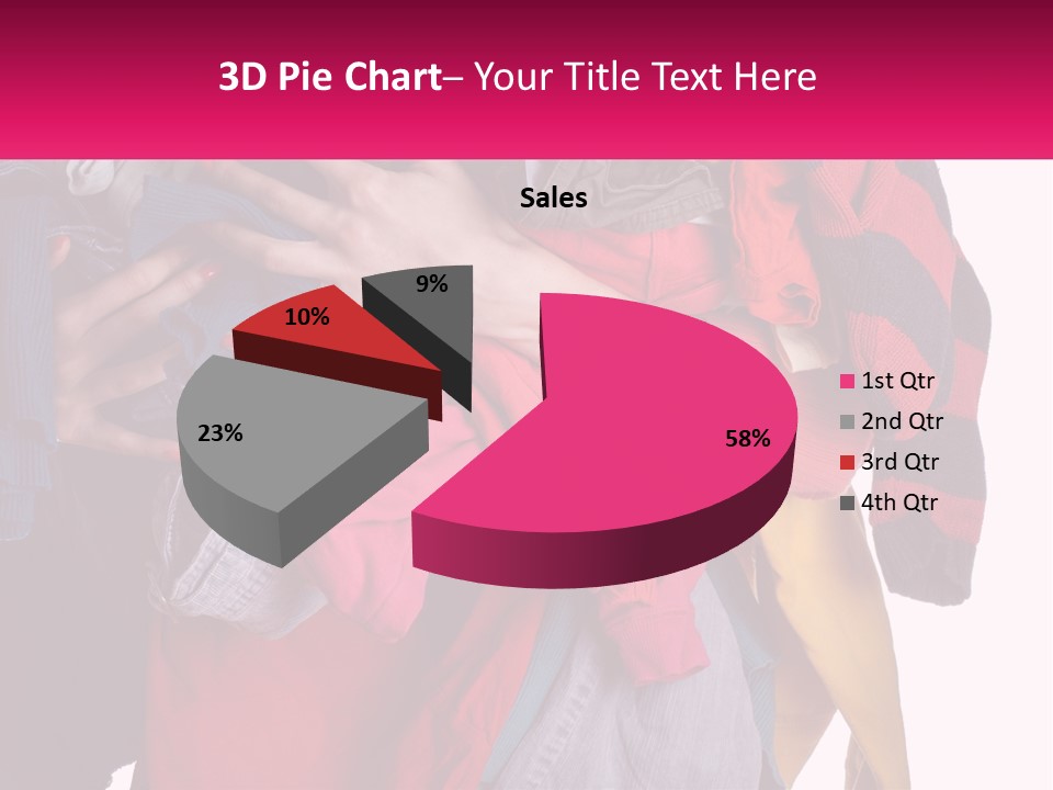 A Woman Is Holding A Pile Of Clothes PowerPoint Template