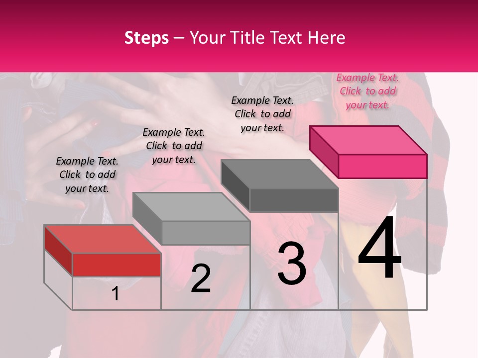 A Woman Is Holding A Pile Of Clothes PowerPoint Template