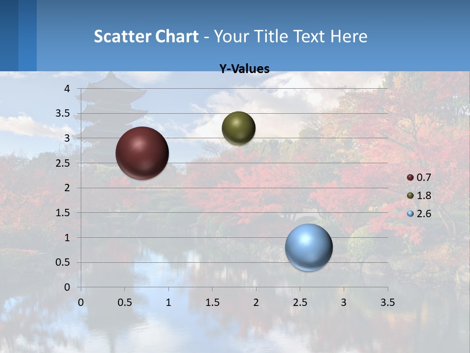 A Pagoda In The Middle Of A Pond Surrounded By Trees PowerPoint Template