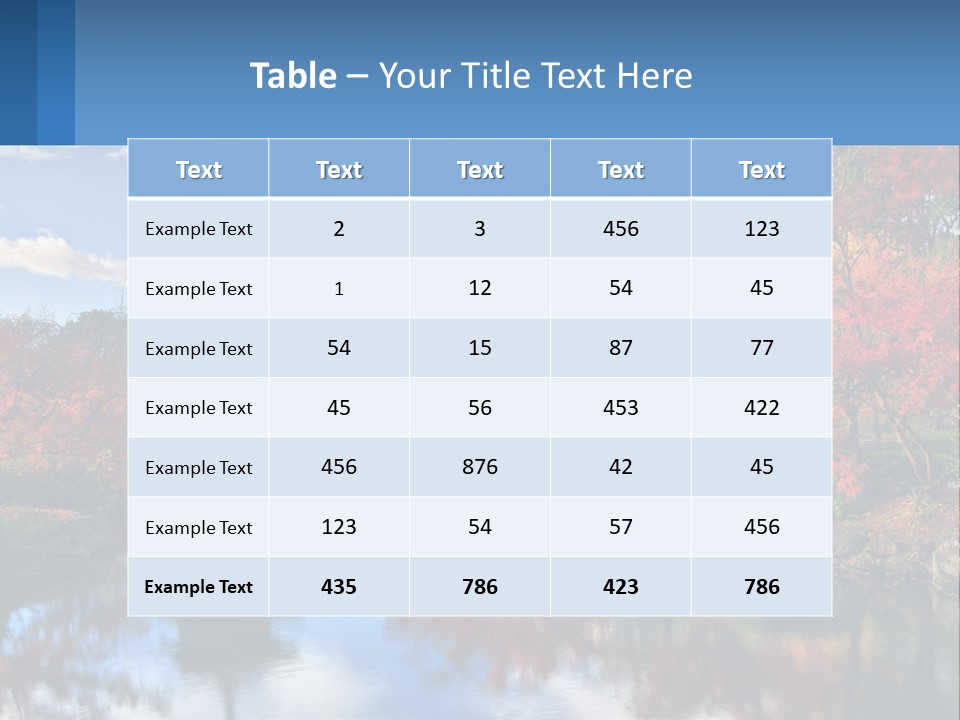 A Pagoda In The Middle Of A Pond Surrounded By Trees PowerPoint Template