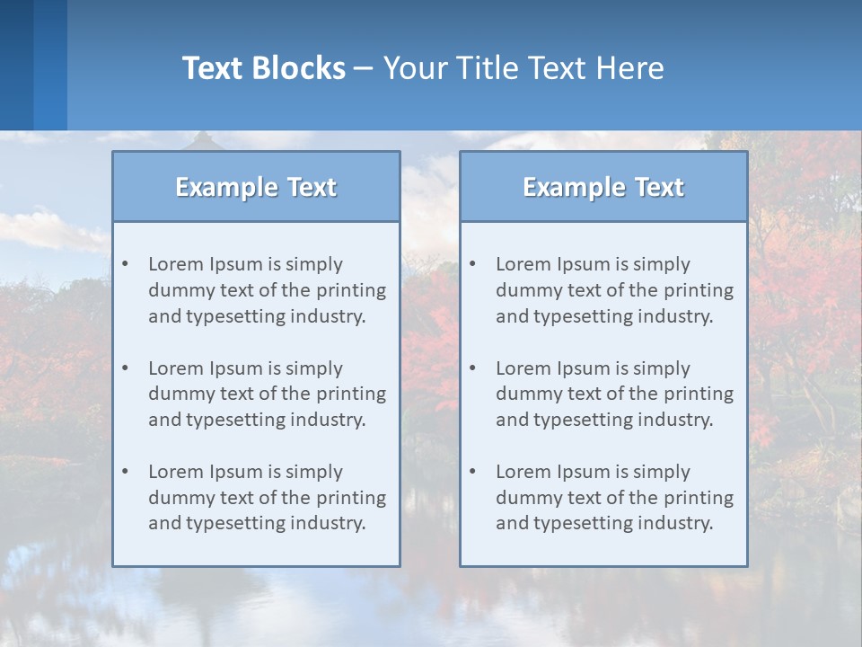 A Pagoda In The Middle Of A Pond Surrounded By Trees PowerPoint Template