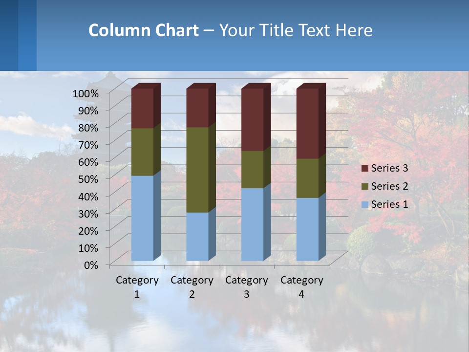 A Pagoda In The Middle Of A Pond Surrounded By Trees PowerPoint Template