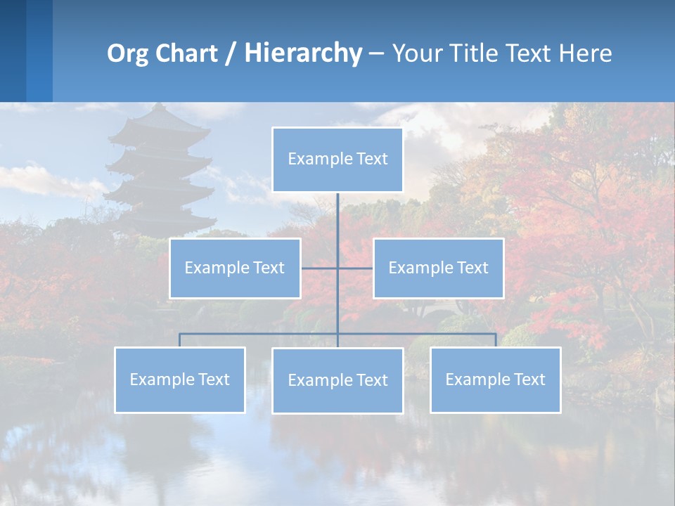 A Pagoda In The Middle Of A Pond Surrounded By Trees PowerPoint Template