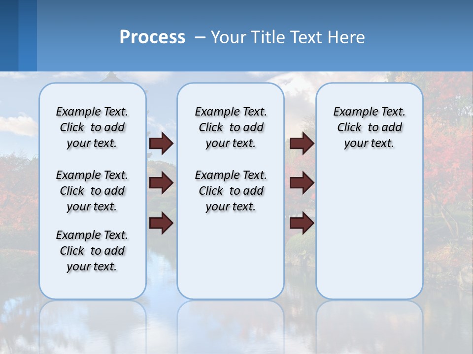 A Pagoda In The Middle Of A Pond Surrounded By Trees PowerPoint Template